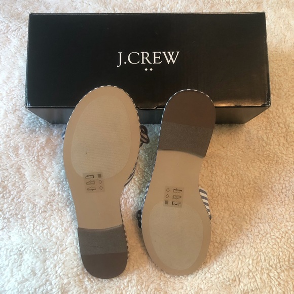 NWB | J. Crew | Striped | Bow | Slide Sandals - Picture 3 of 5
